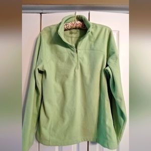 Womans Lime greenTek Gear quarter zip microfleece pullover size XL